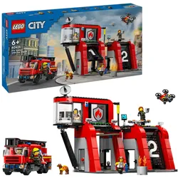 LEGO® City Feuerwehrstation mit Drehleiterfahrzeug