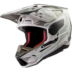 Alpinestars S-M5 Mineral, Motocrosshelm - Matt Hellgrau/Schwarz/Hellgrün - XL