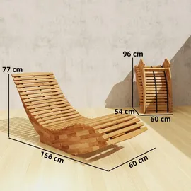 Outsunny Sonnenliege 156 x 60 x 77 cm Beige