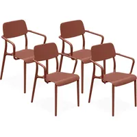 Konsimo® Gartenstuhl, Orange, Kunststoff, 57x84x55.5 cm, Gartenmöbel, Gartenstühle, Gartenstühle