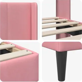 vidaXL Moderner Bettrahmen 120 x 200 cm Rosa