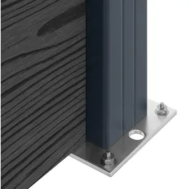 vidaXL Zaunlatte 5 pcs  Schwarz/Aluminium
