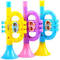 JTLB Clown Trompete Kindertrompete aus Kunststoff, Spielzeugtrompete Kinder Trompete Spielzeug Blasinstrument zum Lernen und Üben Musikinstrument für Kinder