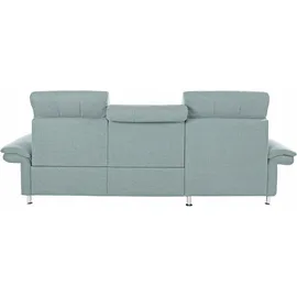 PLACES OF STYLE Ecksofa »Manhattan L-Form« 2 Sitze mit elektrischer Relaxfunktion, verstellbare Armlehnen blau