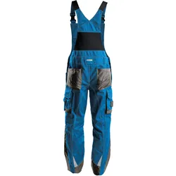 DASSY® Voltic Latzhose mit Kniepolstertaschen - azurblau/anthrazitgrau - 54