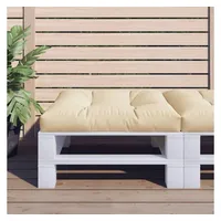 vidaXL Palettenkissen 80 x 80 x 12 cm beige 1 St.