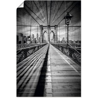 Artland Wandbild »Brooklyn Bridge, New York City Monochrom«, New York, (1 St.), gedruckt