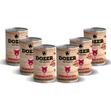 10 x 400g Hundefutter Dozer Schwein Premium Nassfutter getreidefrei Dosen