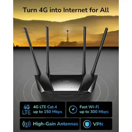 Cudy LT400 N300 Wi-Fi 4G LTE Cat4