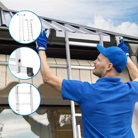 MAXCRAFT Mobile Aluminium Arbeitsbühne / Multifunktionsgerüst