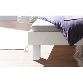 Hasena Prato 90 x 200 cm Fußhöhe 20 cm weiß deckend lackiert