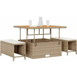 vidaXL Garten Essgruppe 3-tlg. Beige