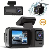 Auto-rückfahrkamera, 3-kanal-dash-kamera Für Autos, Black Box 1080p-videorekorder, Rückfahrkamera Für Fahrzeug-dvr, Autozubehör, Auto-rückfahrkamera (keine Tf-karte)