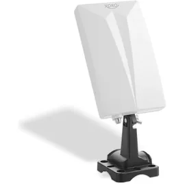 Xoro HAN 600 DVB-T2 aktive Kombo Antenne mit eingebautem Verstärker LTE Rauschfilter, 3,5m Anschlusskabel, für Außen und Innen) weiß