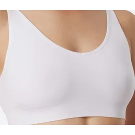 SCHIESSER Soft BH mit Pads - Classic Seamless Bustier, nahtlos, stützend, für Damen Weiss, S