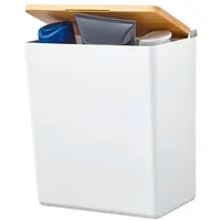Tesa Baboo L Badorganizer mit Bambus-Deckel, matt-weiß - Bad-Aufbewahrungsbox