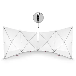 Trotec VarioScreen-Sichtschutzwand 4*180*180 mittig teilbar Weiß
