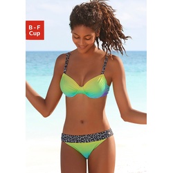 Bügel-Bikini KANGAROOS Gr. 38, Cup B, blau (türkis, grün) Damen Bikini-Sets Ocean Blue