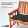 Homescapes Bankauflage 143 x 48 x 5 cm schwarz 3 St.