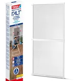Tesa Insect Stop FALT Faltbarer Aluminiumrahmen mit Tür-Fliegengitter weiß 0,8-1,0 x 220 cm anthrazit/weiß kürzbar