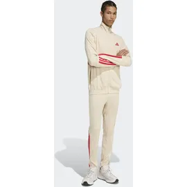 adidas Sportswear Trainingsanzug STADIUM 3-STREIFEN (2-tlg), zweiteiliges Set aus Jacke und Hose, aus leichtem Polyester beige XXL (60/62)