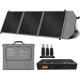CTOLITY 100W Tragbares Solarpanel, IP67 Wasserdichtes Faltbares Solarpanel Kit mit 20V Ausgang, 23.5% Wirkungsgrad Modul für Outdoor Camping, Portable Power Station, Laptops, Wohnmobil, RV, Balkon
