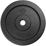 Sporttrend 24 Hantelscheiben Hantelscheibe 15KG Gusseisen 30/31mm schwarz