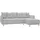 s-style möbel ECKSOFA Chroma Silber Luxusmicrofaser