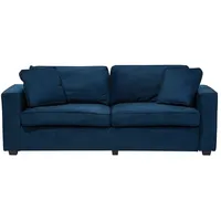 3-Sitzer Sofa Samtstoff marineblau FALUN