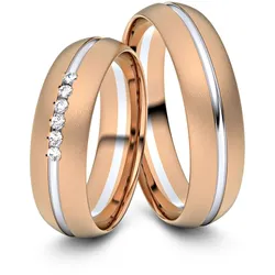 Trauringe Marl 585er Rot-/Weiflgold - 8416