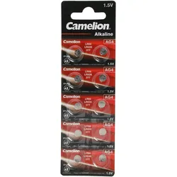 Camelion Marken Knopfzelle AG 4 Batterie 10er Set entspricht V376, V377 Knopfzelle LR626 Batterien, 1,5V typisch 18mAh