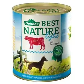 Dehner Best Nature Light, Nassfutter für Hunde, Rind / Zucchini, 6 x 800 g Dose (4.8 kg)