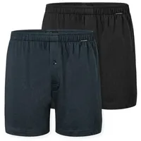 SCHIESSER Boxershorts Schwarz/Blau Baumwolle XX-Large Herren