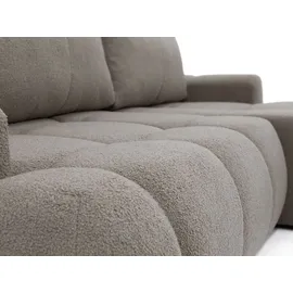 Mirjan24 Eckcouch mit Schlaffunktion 2-Sitzer Beige
