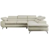 MKS Meble Ecksofa mit Schlaffunktion Peter ¦ beige ¦ Maße (cm): B: 273 H: 76