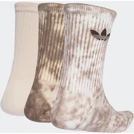 adidas Tie Dye Crew Sportsocken 3er Pack Braun L (43-45)