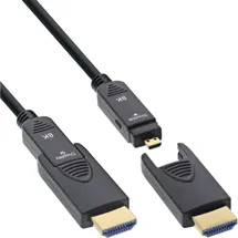 InLine HDMI AOC Kabel Ultra High Speed 2.1 25 m Schwarz