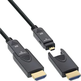 InLine HDMI AOC Kabel Ultra High Speed 2.1 25 m Schwarz