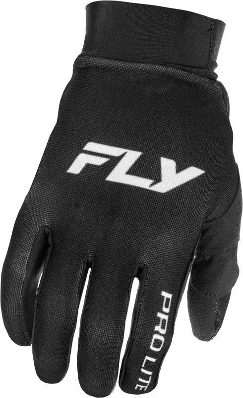 Fly Racing Pro Lite Handschuhe Schwarz Silber - XS