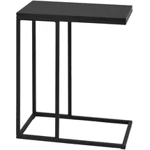 Costway Beistelltisch C-Form, Sofatisch mit Metallgestell, Schwarz