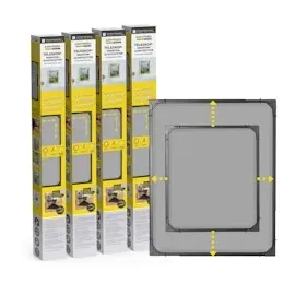 EasyMaxx Insektenschutzgitter Teleskop 4er-Set 80 x 100 cm Anthrazit