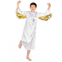dressforfun Engel-Kostüm Jungenkostüm freches Bengelchen weiß 140 (10-12 Jahre) - 140 (10-12 Jahre)