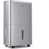 Klarstein DryFy Connect 40L Luftentfeuchter - WLAN App Steuerung, 7L Tank, 24h Timer, Automatische Trocknungsmodi, Tragbar, Elektrischer Luftentfeuchter für Keller & Räume bis 45 m2 App-Steuerung mobil Wassertank Edelstahl