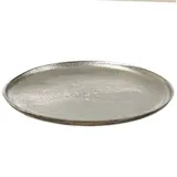MARELIDA Dekoteller Dekotablett runder Kerzenteller Aluminium D: 30cm in silber | Gr.: onesize