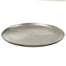 MARELIDA Dekoteller Dekotablett runder Kerzenteller Aluminium D: 30cm in silber | Gr.: onesize