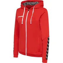 hummel Authentic Poly Zip HOODIE Woman, True Red XS