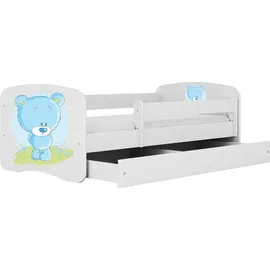 raumhirsch furniture Kinderbett Blumen 80 x 180 cm Holzwerkstoff weiß