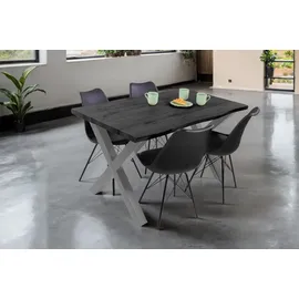 möbelliebling Josy 120 x 77 x 80 cm grau/silber