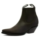 Herren Mühlen Mustang Braun Schlüpfen Cowboy Western Chelsea Stiefelette 38 - 38 EU
