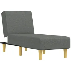 vidaXL Chaiselongue Dunkelgrau Stoff